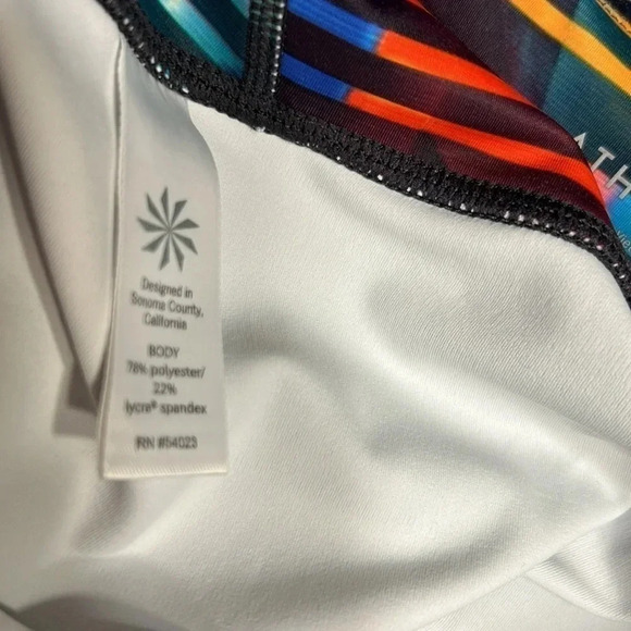 Athleta  leggings size small ,multicolor stripes with abstract geometric,gym,EC - Picture 12 of 16